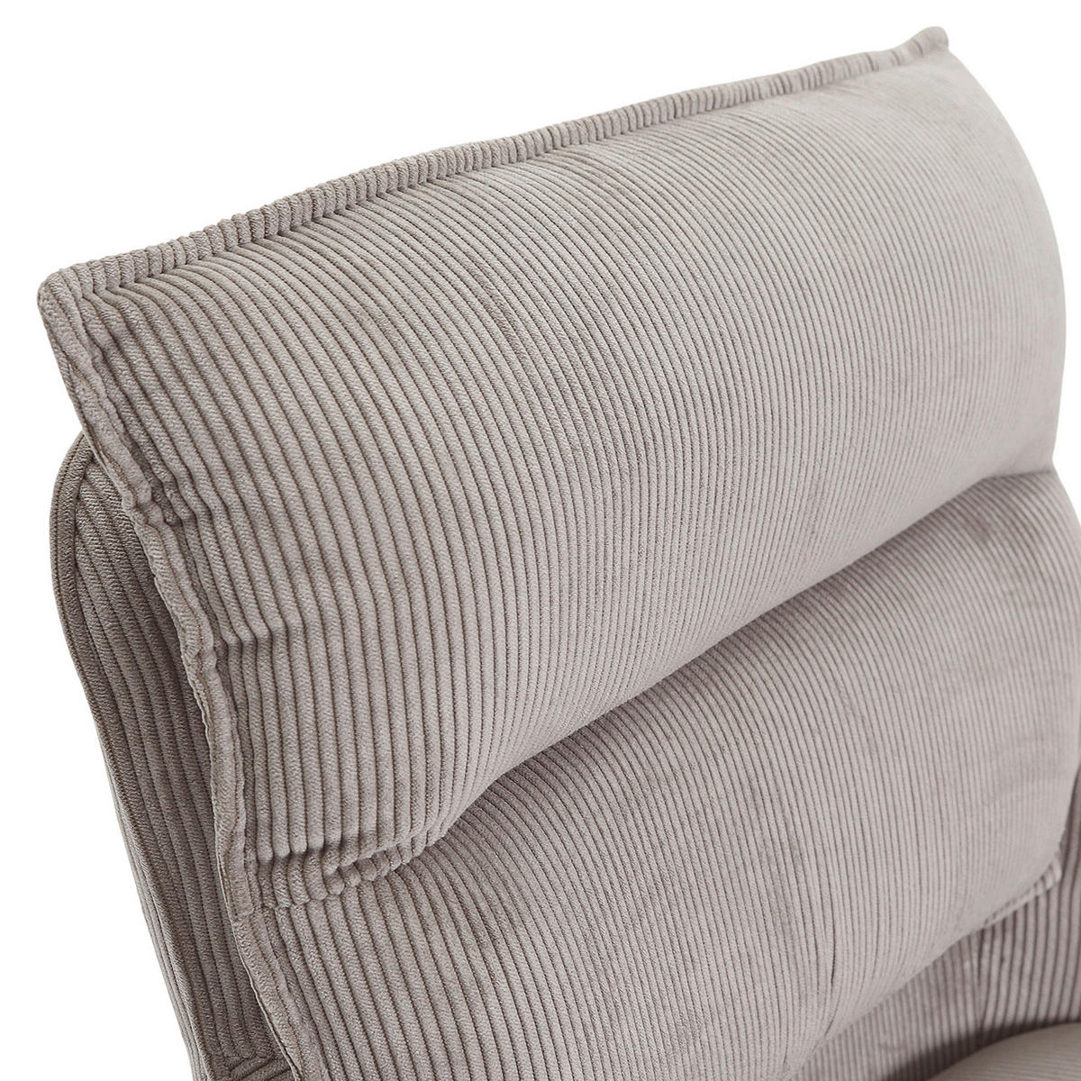 BARHOCKER Cord Taupe Stoffauswahl, Sitzfläche 360° drehbar  - Taupe/Schwarz, Design, Textil/Metall (54/98-120/58cm) - Novel