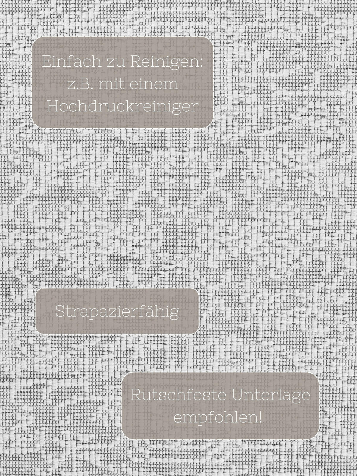 LÄUFER 80/250 cm Duet  - Weiß/Grau, Design, Kunststoff (80/250cm)