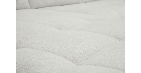 ECKSOFA Elfenbein Chenille Armlehnenkissen, Rücken echt, Sitztiefenverstellung  - Elfenbein/Schwarz, KONVENTIONELL, Textil/Metall (215/313cm) - Hom`in