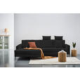 ECKSOFA in Cord Schwarz  173/276 cm  - Schwarz, KONVENTIONELL, Textil/Metall (173/276cm) - Carryhome