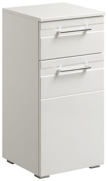 UNTERSCHRANK 38/80/38 cm   - Chromfarben/Weiß, Basics, Glas/Holzwerkstoff (38/80/38cm) - Xora