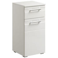 UNTERSCHRANK 38/80/38 cm   - Chromfarben/Weiß, Basics, Glas/Holzwerkstoff (38/80/38cm) - Xora