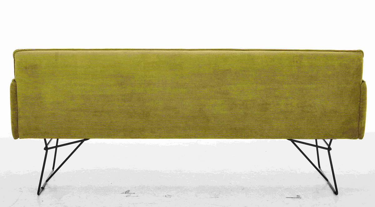 SITZBANK 212/89/70 cm  in Hellgrün  - Schwarz/Hellgrün, Design, Textil/Metall (212/89/70cm) - Pure Home Lifestyle