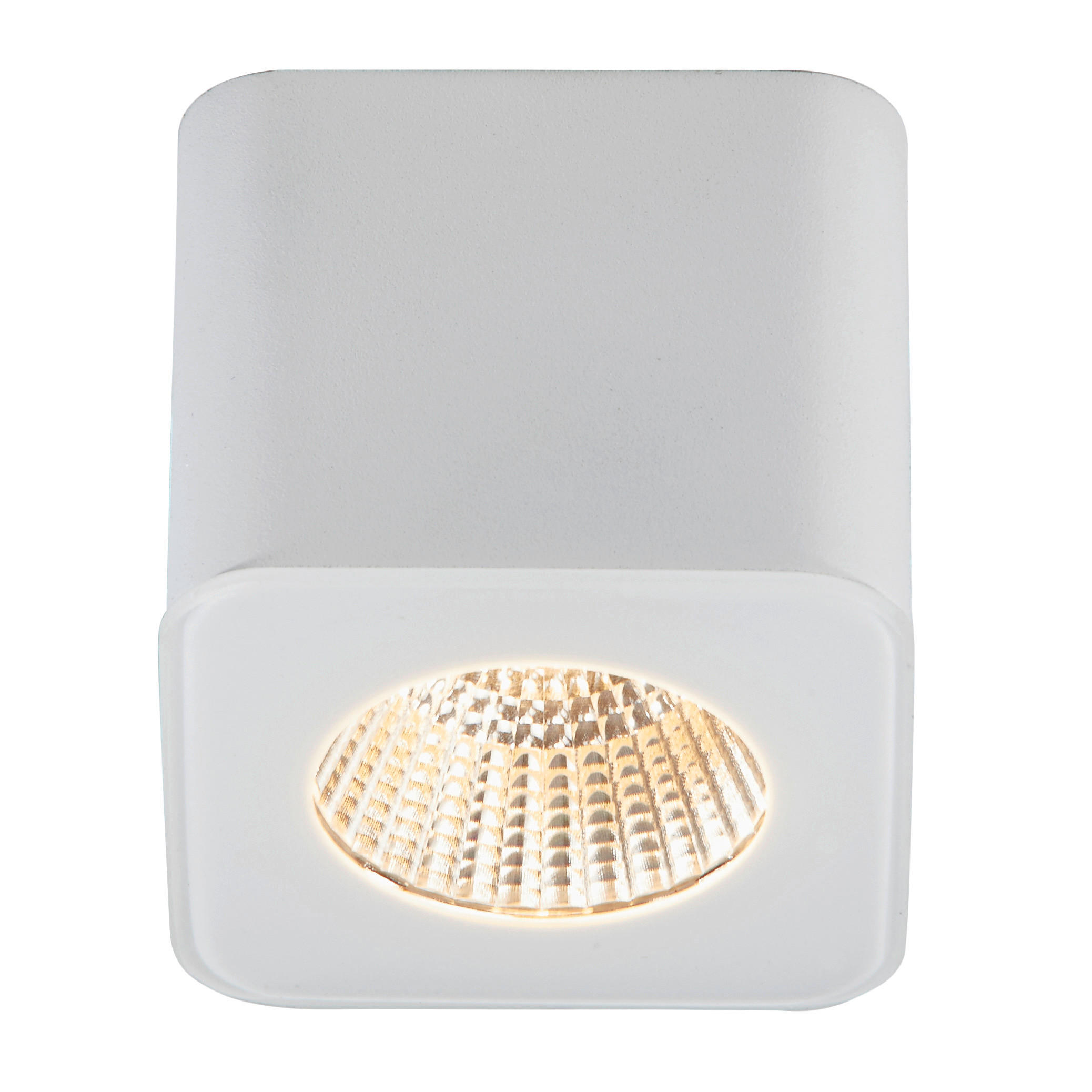 LED-DECKENLEUCHTE 6,5/6,5/5,5 cm   - Weiß, Design, Glas/Metall (6,5/6,5/5,5cm) - Helestra