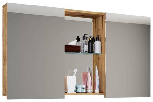 SPIEGELSCHRANK 112/59/12 cm - Honigeiche, Modern, Holzwerkstoff (112/59/12cm) - MID.YOU