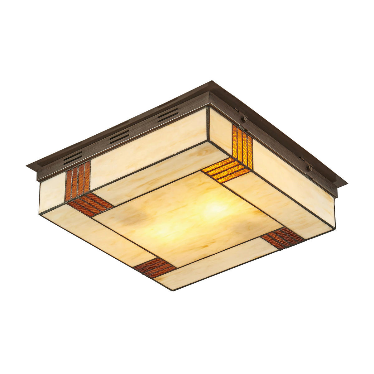 ASZTALI LÁMPA - barna/többszínű, Basics, Üveg/fém (11/44/44cm)