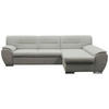 ECKSOFA Beige Flachgewebe  - Beige/Silberfarben, Design, Kunststoff/Textil (281/167cm) - MID.YOU