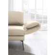RÉCAMIERE in Echtleder Creme  - Chromfarben/Creme, Design, Leder/Metall (209/85-109/95-16cm) - Dieter Knoll