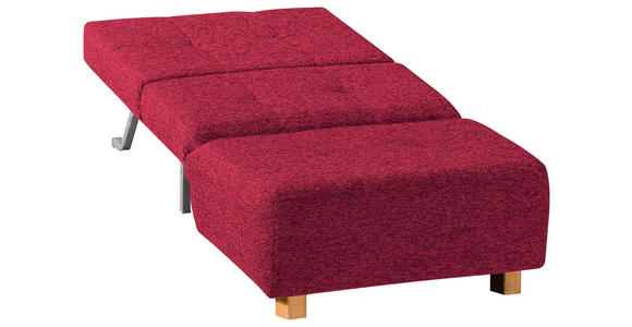 SCHLAFSESSEL Juice in Flachgewebe Rot  - Rot/Naturfarben, Design, Holz/Textil (85/92/102cm) - Novel