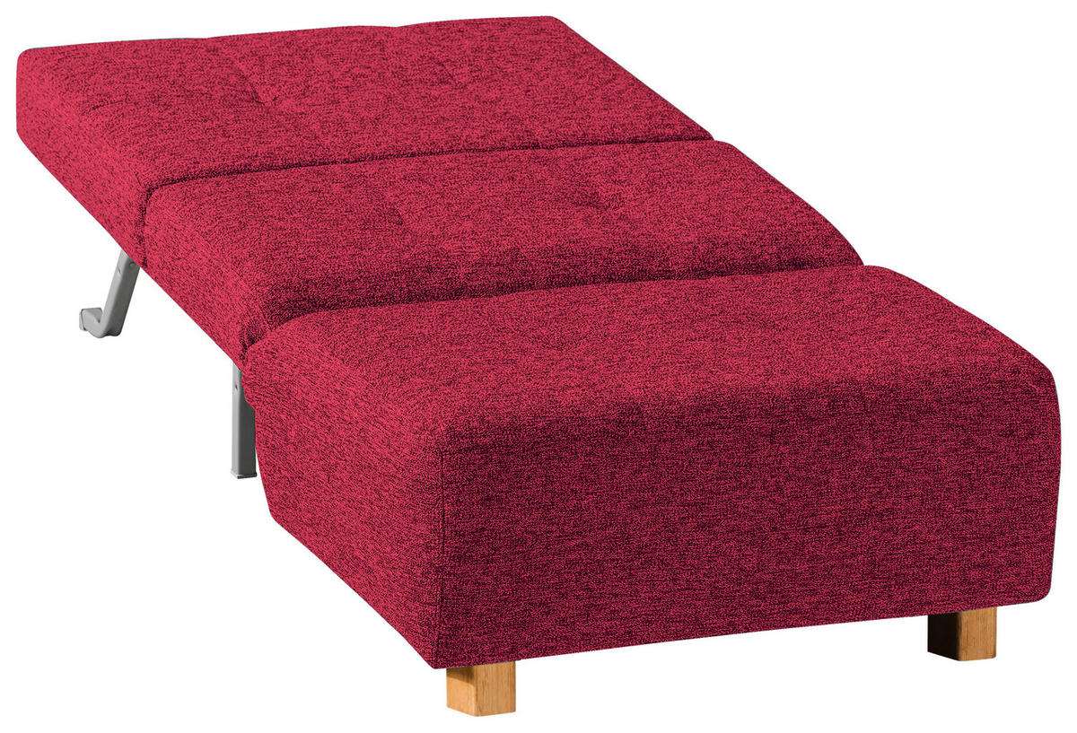 SCHLAFSESSEL Flachgewebe Rot  - Rot/Naturfarben, Design, Holz/Textil (85/92/102cm) - Novel