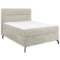 BOXSPRINGBETT 140/200 cm  in Beige  - Beige/Schwarz, Design, Textil/Metall (140/200cm) - Esposa