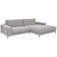 ECKSOFA in Feincord Hellgrau  - Hellgrau/Schwarz, Design, Textil/Metall (293/207cm) - Dieter Knoll