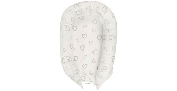 NESTCHEN  80/50/10 cm   - Weiß/Grau, Basics, Textil (80/50/10cm) - My Baby Lou