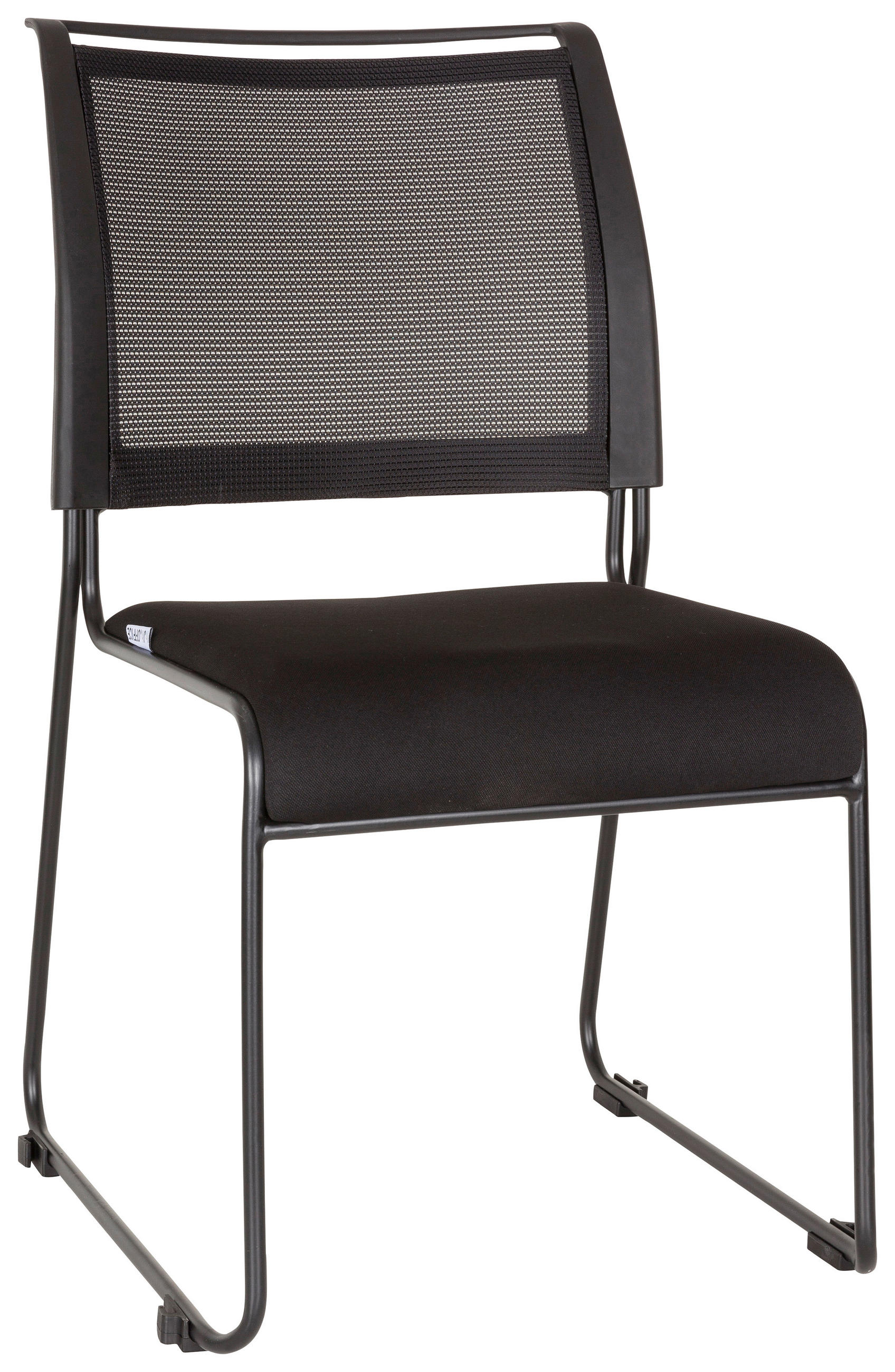 BESUCHERSTUHL  in Netzbespannung, Flachgewebe Schwarz  - Schwarz, MODERN, Textil/Metall (48/87/61cm) - MID.YOU