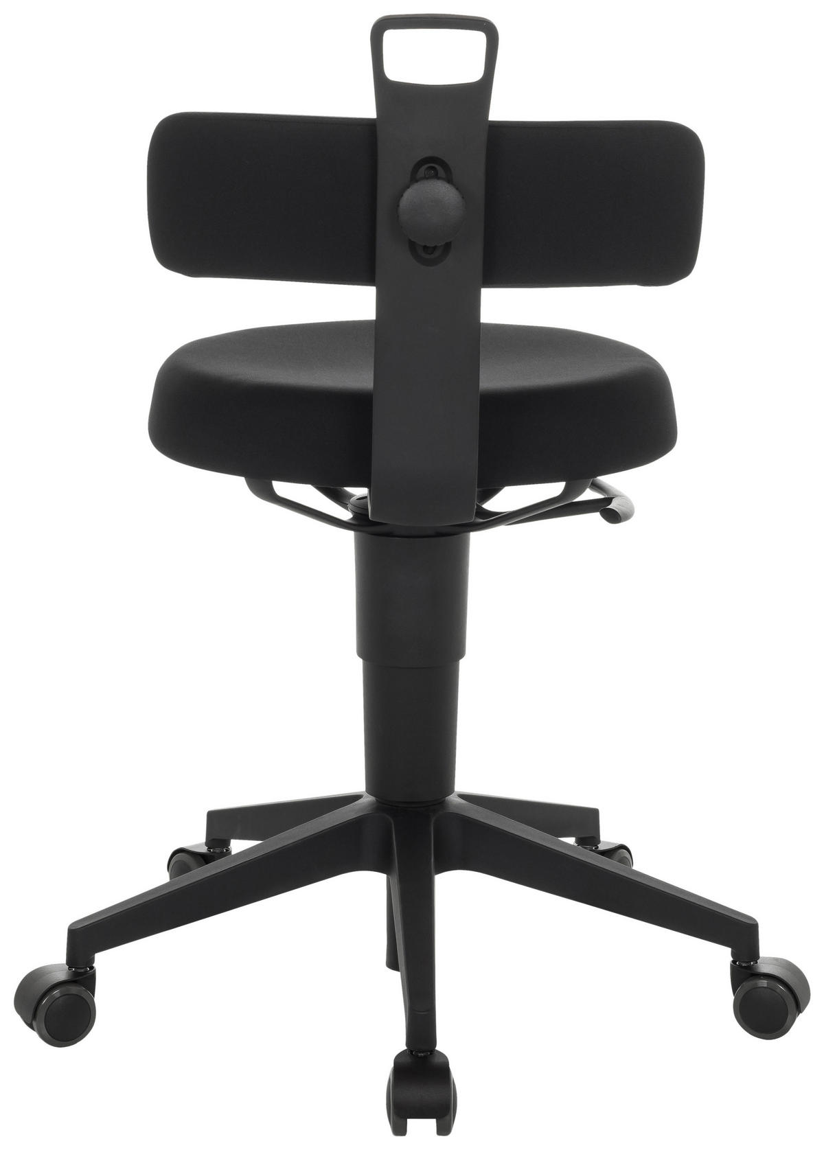 BÜROHOCKER 40/74-86/46 cm  - Schwarz, Basics, Kunststoff/Textil (40/74-86/46cm) - MID.YOU