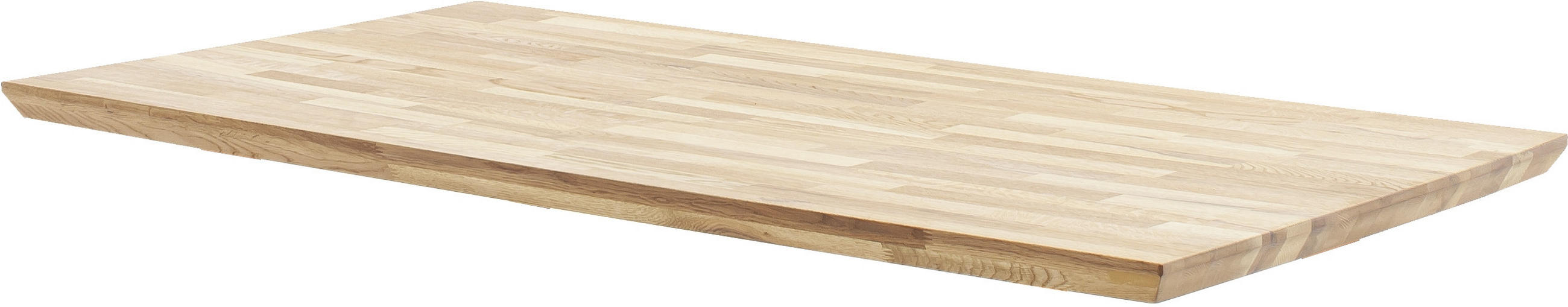 TISCHPLATTE Wildeiche massiv Wildeiche  - Wildeiche, Natur, Holz (160/75/4cm) - Carryhome