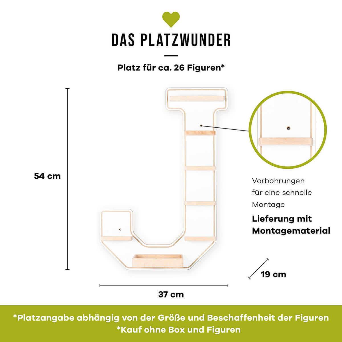 KINDERREGAL Weiß  - Weiß, MODERN, Holzwerkstoff (37/54/19cm) - MID.YOU