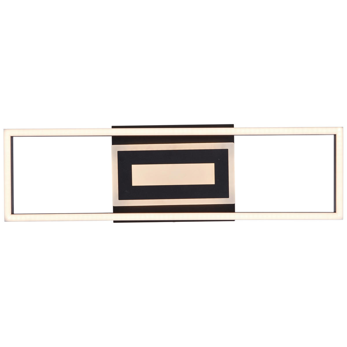 STROPNÉ LED SVIETIDLO, 4/55/16 cm - čierna, Basics, kov/plast (4/55/16cm)