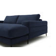 ECKSOFA  in Flachgewebe Dunkelblau  253/177 cm  - Schwarz/Dunkelblau, Design, Textil/Metall (253/177cm) - Dieter Knoll