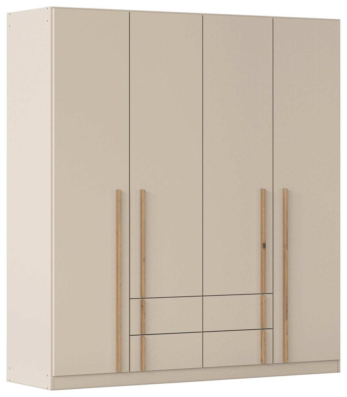 DREHTÜRENSCHRANK 4-türig Champagner, Eiche Artisan  - Champagner/Eiche Artisan, Design, Holz/Holzwerkstoff (181/197/54cm) - Stylife