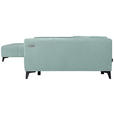 ECKSOFA  in Chenille Hellblau  222/279 cm  - Schwarz/Hellblau, KONVENTIONELL, Kunststoff/Textil (222/279cm) - Hom`in