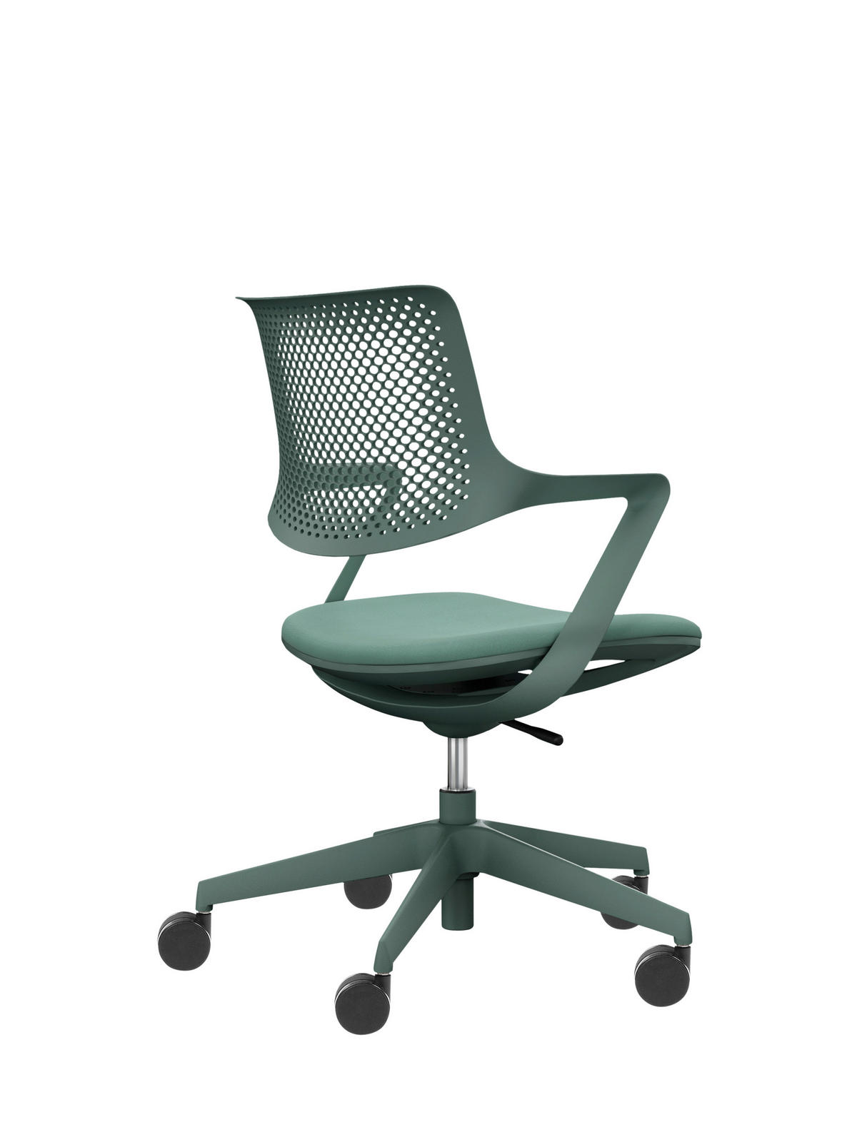 DREHSTUHL Grün  - Grün, Design, Kunststoff/Textil (59/85-95/49cm) - Voleo