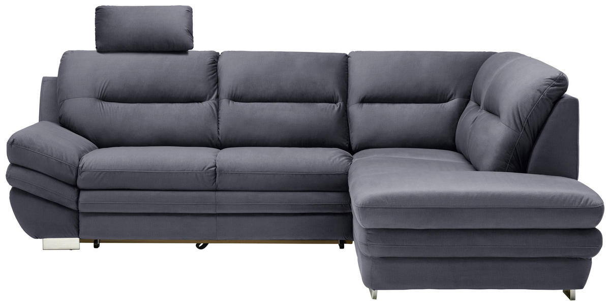 SEDEŽNA GARNITURA, mikrovlakna antracit  - barve kroma/antracit, Design, tekstil (270/92/166cm) - Stylife