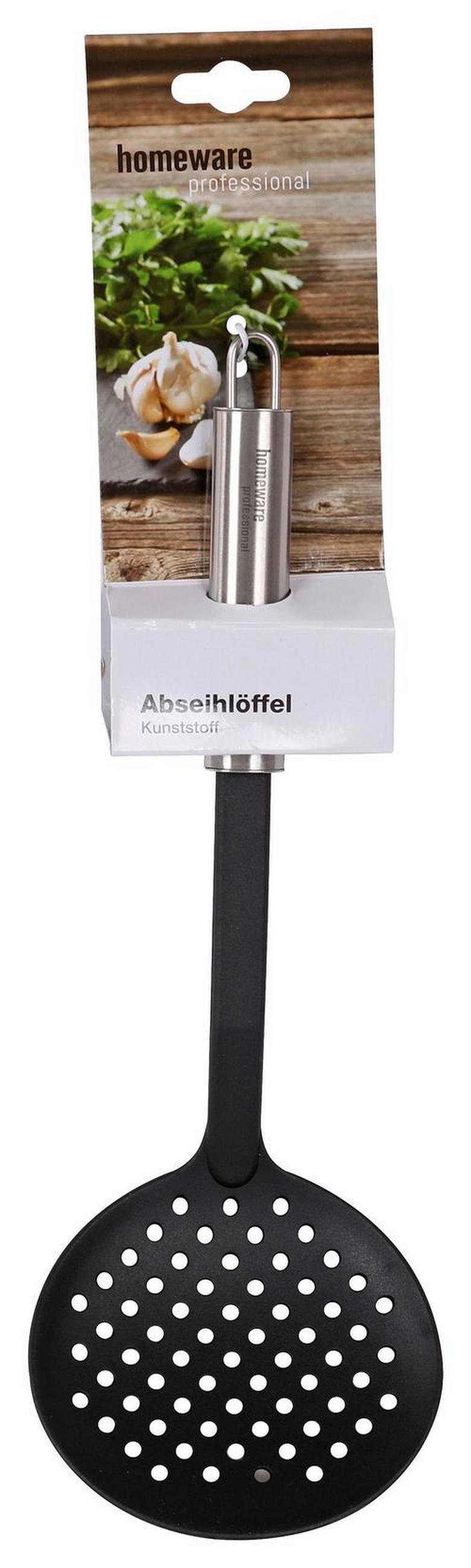 ŽLICA ZA CIJEĐENJE  - srebrne boje/crna, Basics, metal/plastika (33cm) - Homeware Profession.