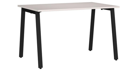 SCHREIBTISCH 120/80/75 cm, Schwarz, Kaschmir, in verschiedenen Holz-Dekoren erhältlich, justierbare Füße  - Kaschmir/Schwarz, MODERN, Holzwerkstoff/Metall (120/80/75cm) - Novel