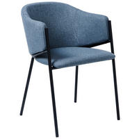 ARMLEHNSTUHL  in Eisen Flachgewebe  - Anthrazit/Schwarz, MODERN, Holz/Textil (53/77/60cm) - MID.YOU