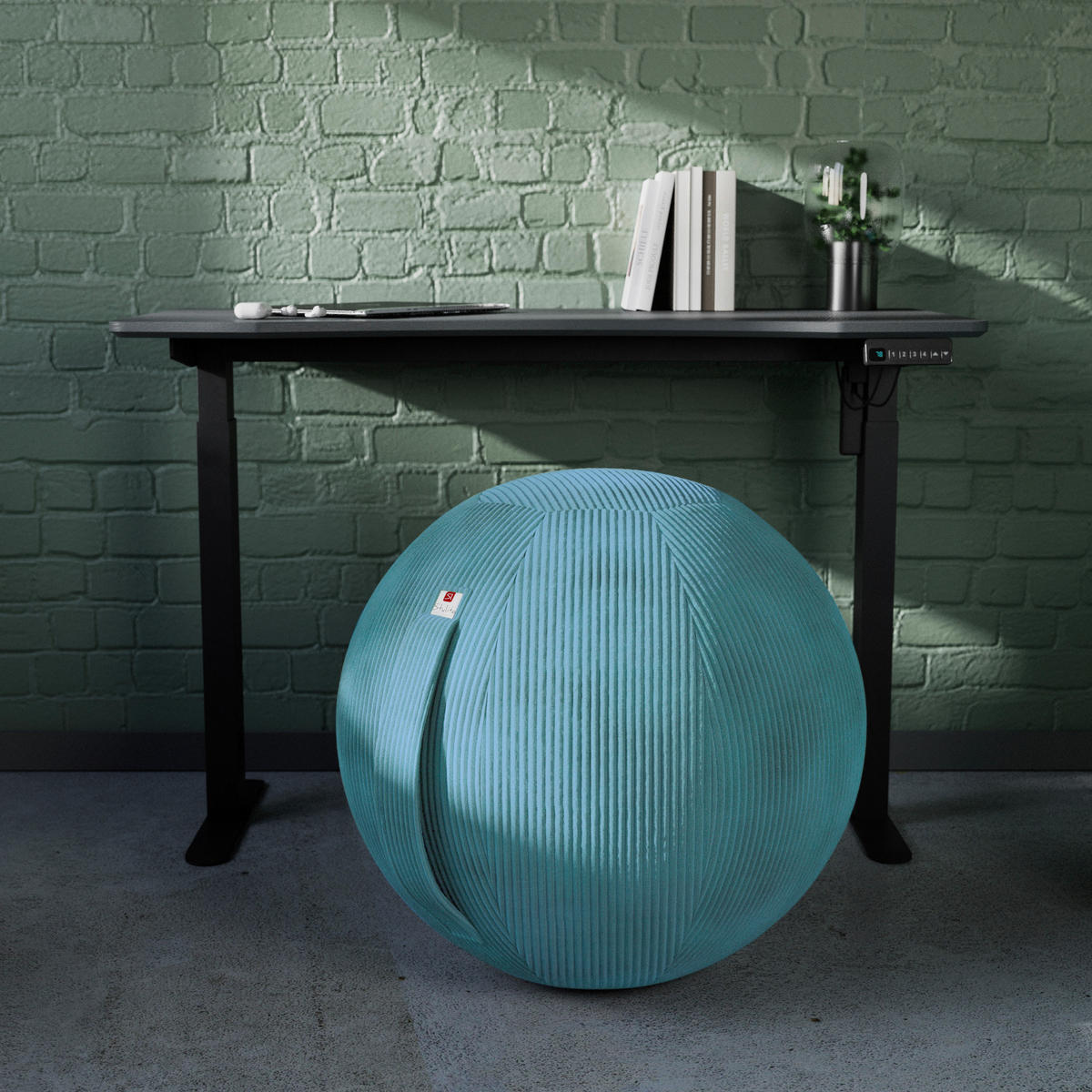 SITZBALL - Türkis, Design, Textil (65cm) - Stylife