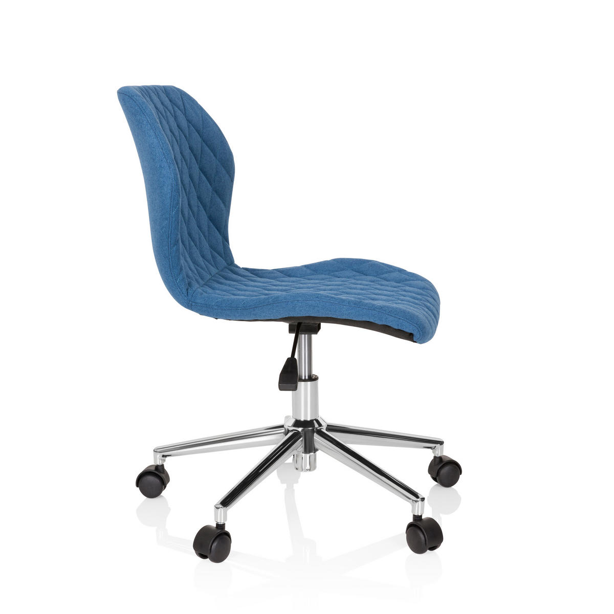 OTOČNÁ ŽIDLE PRO MLÁDEŽ, modrá - modrá, Basics, textil/plast (47/73-83/43cm) - MID.YOU