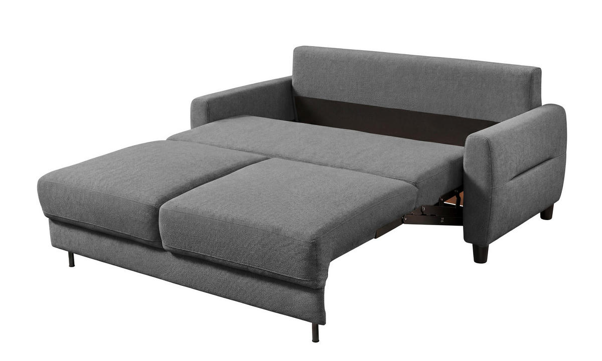 SCHLAFSOFA Webstoff Graphitfarben  - Schwarz/Graphitfarben, Modern, Holz/Textil (192/83/99cm) - MID.YOU