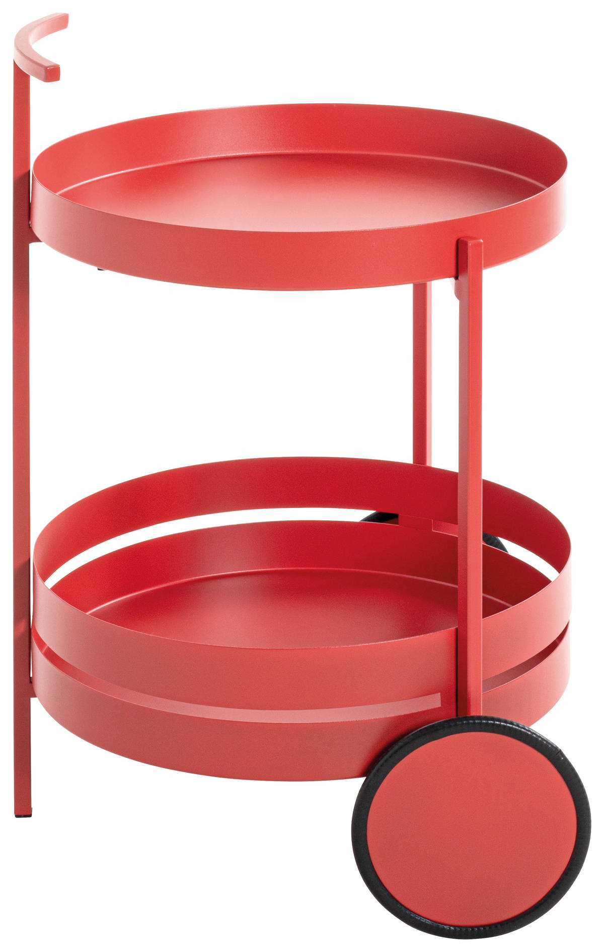 SERVIERWAGEN Rot, Koralle  - Koralle/Rot, Design, Metall (42/42/61cm)