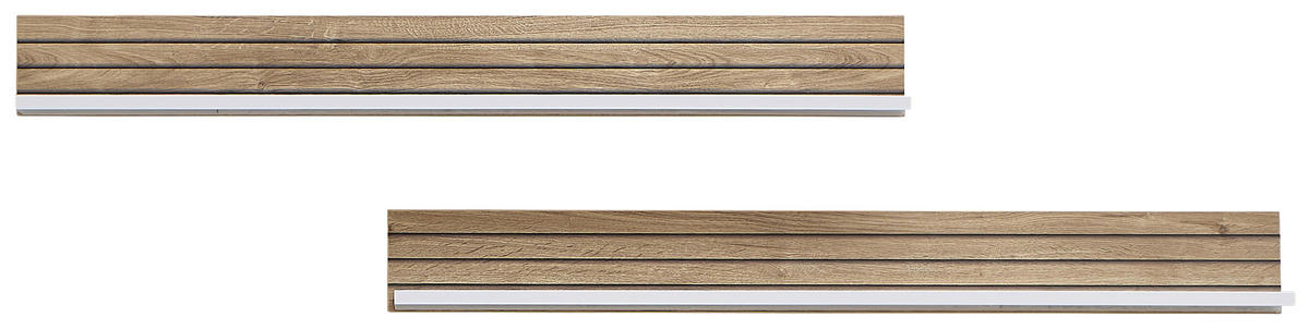 STENSKA POLICA - barve hrasta, Moderno, leseni material (140/16/20cm) - Hom`in