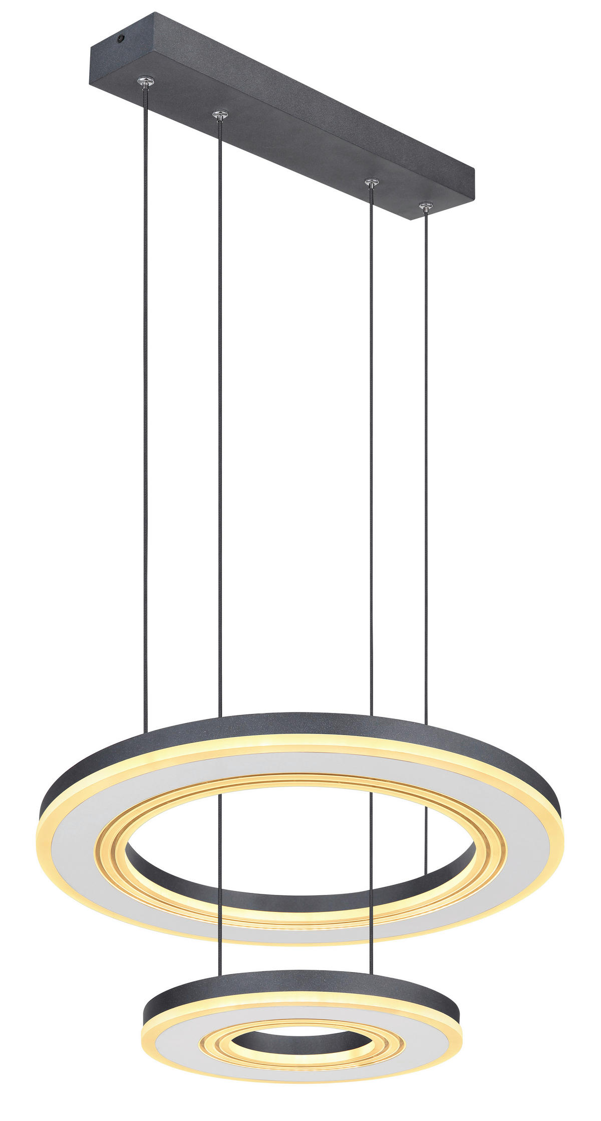 ZÁVESNÉ LED SVIETIDLO, 50/120 cm  - čierna/biela, Design, kov/plast (50/120cm)