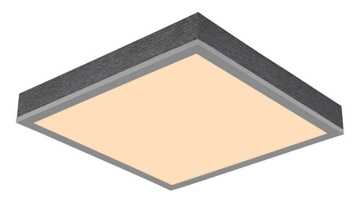 STROPNÉ LED SVIETIDLO, 30/30/6 cm - biela/strieborná, Konventionell, kov/plast (30/30/6cm) - Globo