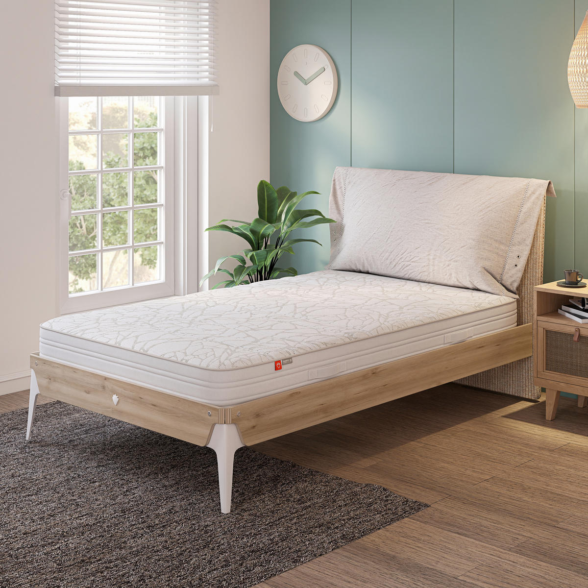 Saltea 120/200 cm  - alb/crem, Design, textil (120/200cm) - Cilek