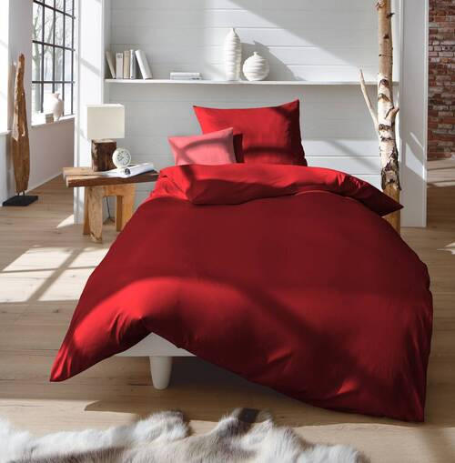 BETTWÄSCHE Satin 200/200 cm  - Bordeaux, Basics, Textil (200/200cm) - Fleuresse
