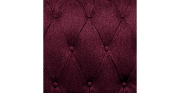 CHESTERFIELD-SOFA Webstoff Bordeaux  - Wengefarben/Bordeaux, LIFESTYLE, Holz/Textil (206/76,5/96cm) - Landscape