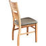 STUHL Lederlook Kernbuche massiv Braun, Buchefarben - Buchefarben/Braun, KONVENTIONELL, Holz/Textil (43/94/53cm) - Valdera