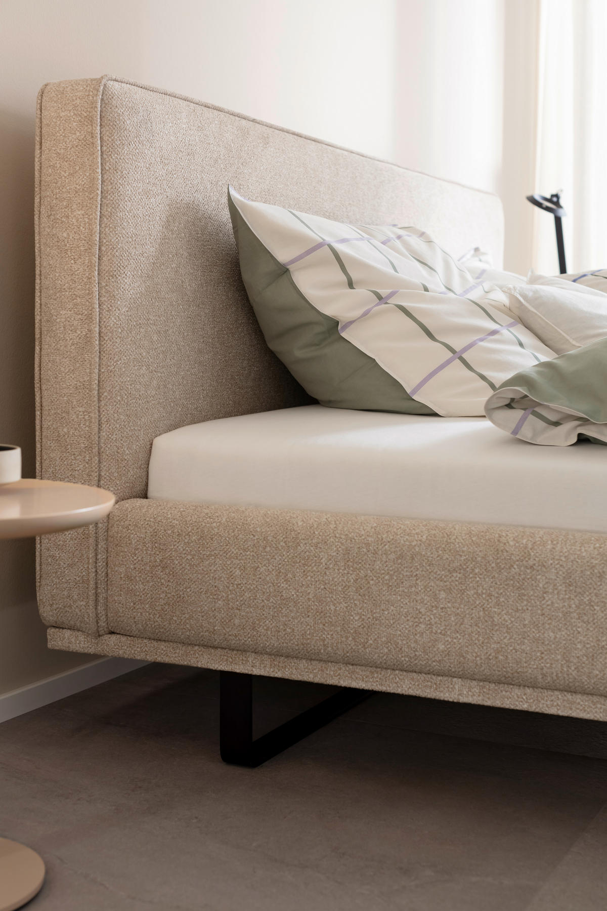 POLSTERBETT Matratze, Lattenrost Beige 180/200 cm  - Birkefarben/Beige, Design, Holz/Textil (180/200cm) - Schöner Wohnen