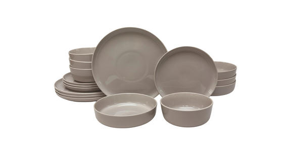 KOMBISERVICE Colori grigio 24-teilig  - Grau, Trend, Keramik - Novel