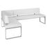 ECKBANK Echtleder Beige, Edelstahlfarben - Edelstahlfarben/Beige, Design, Leder/Metall (234/160/83cm) - Venjakob