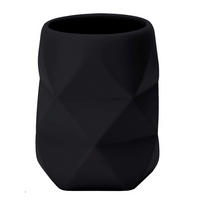 ZAHNPUTZBECHER Crackle  - Schwarz, KONVENTIONELL, Kunststoff (8/10cm) - Kleine Wolke