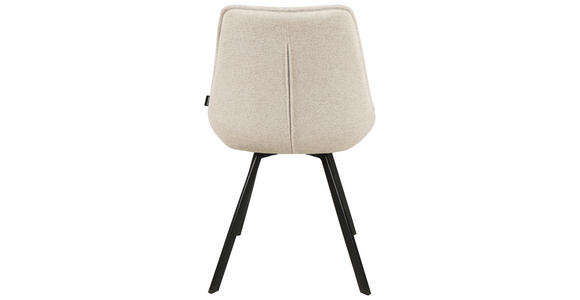 STUHL Webstoff Creme, Schwarz - Creme/Schwarz, Design, Textil/Metall (53/87/61cm) - Carryhome