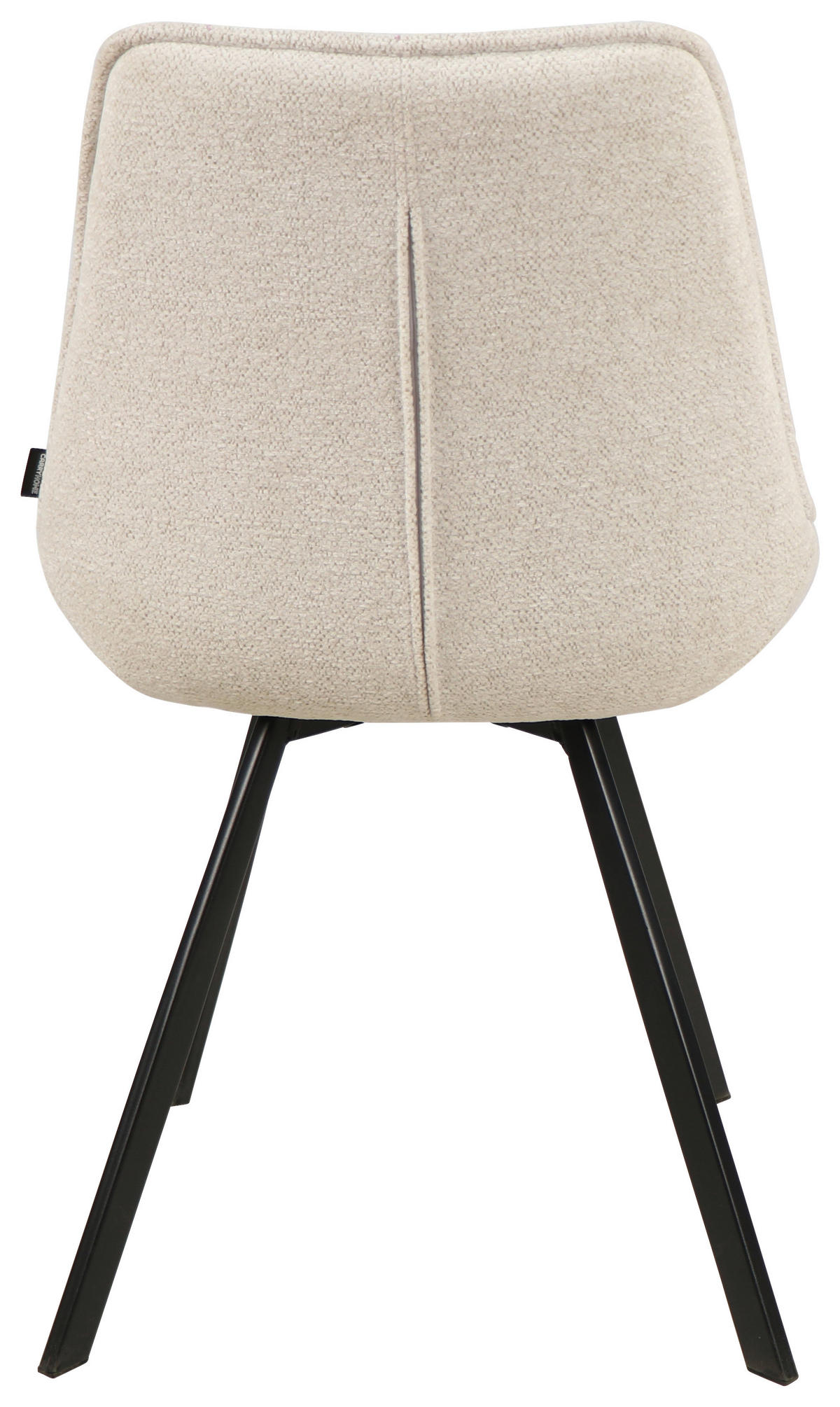 STUHL Webstoff Creme, Schwarz  - Creme/Schwarz, Design, Textil/Metall (53/87/61cm) - Carryhome