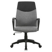 DREHSTUHL Webstoff Grau  - Schwarz/Grau, LIFESTYLE, Kunststoff/Textil (58/106,5/56cm) - MID.YOU