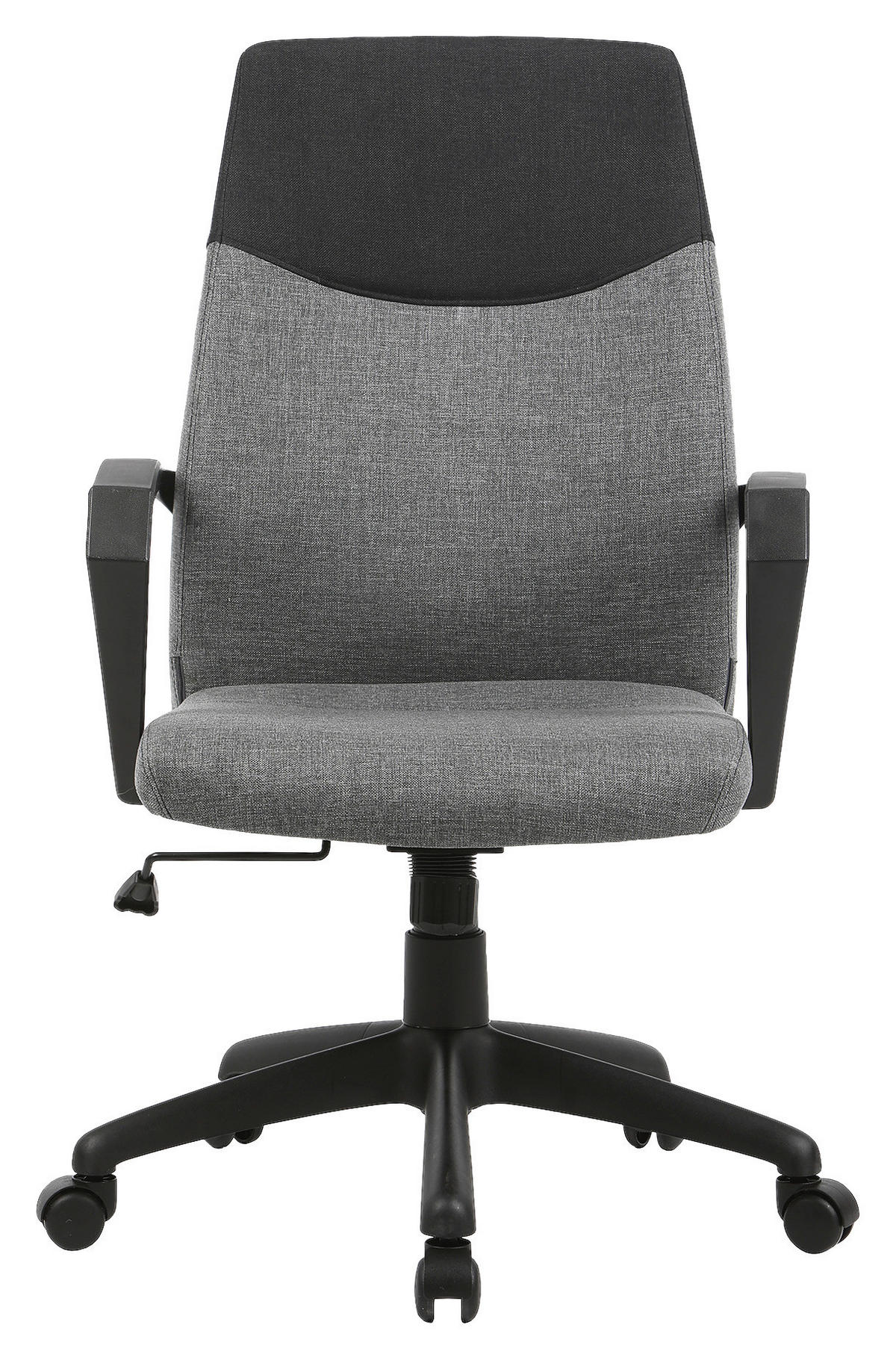 DREHSTUHL Webstoff Grau  - Schwarz/Grau, LIFESTYLE, Kunststoff/Textil (58/106,5/56cm) - MID.YOU