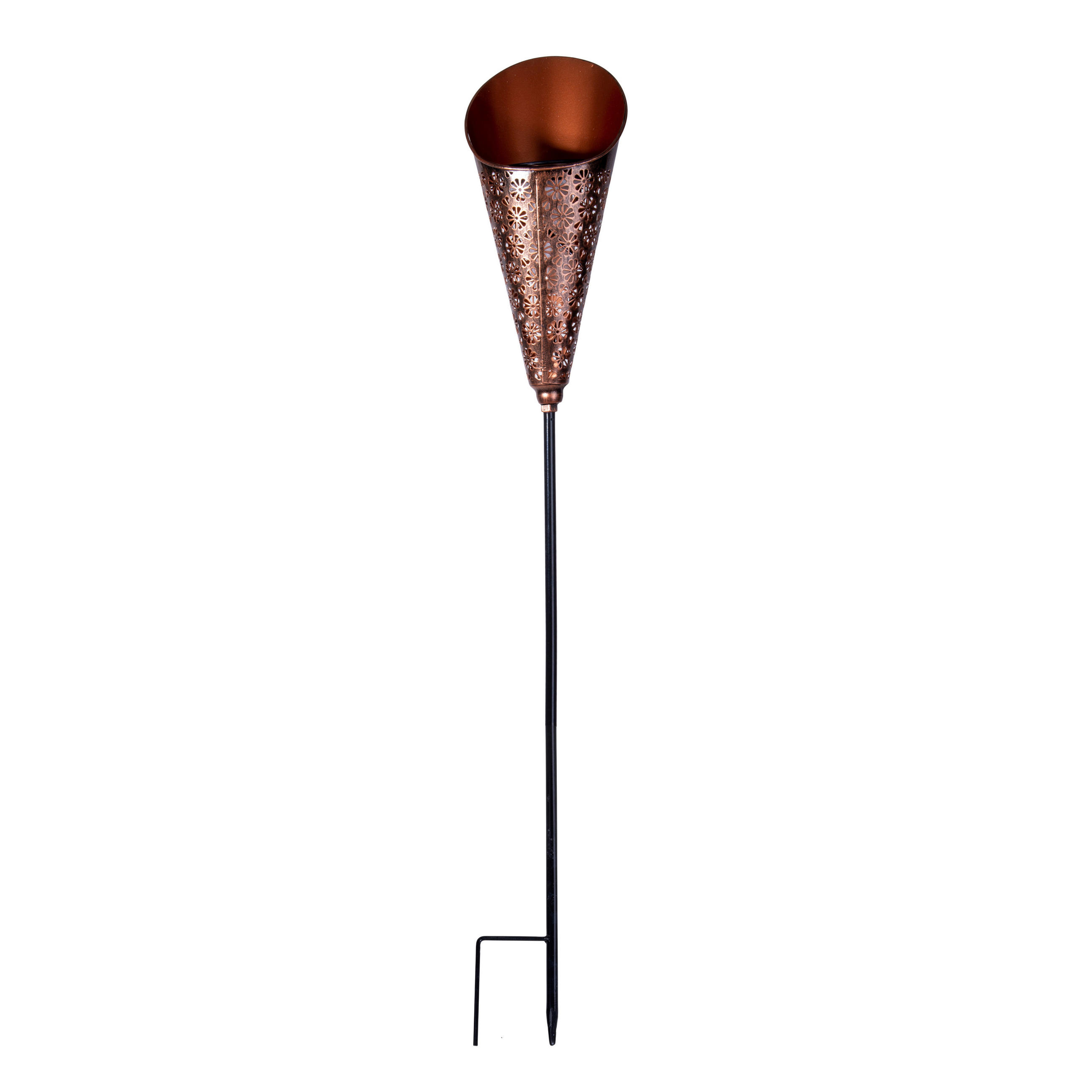SOLARLEUCHTE Torch 15/12.5/96 cm  - Schwarz/Kupferfarben, Basics, Kunststoff/Metall (15/12.5/96cm) - Näve